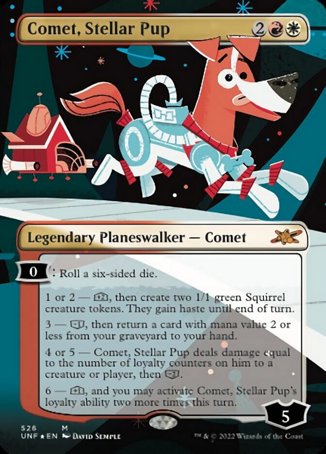 Comet, Stellar Pup (Borderless) (Galaxy Foil) [Unfinity] | Yard's Games Ltd