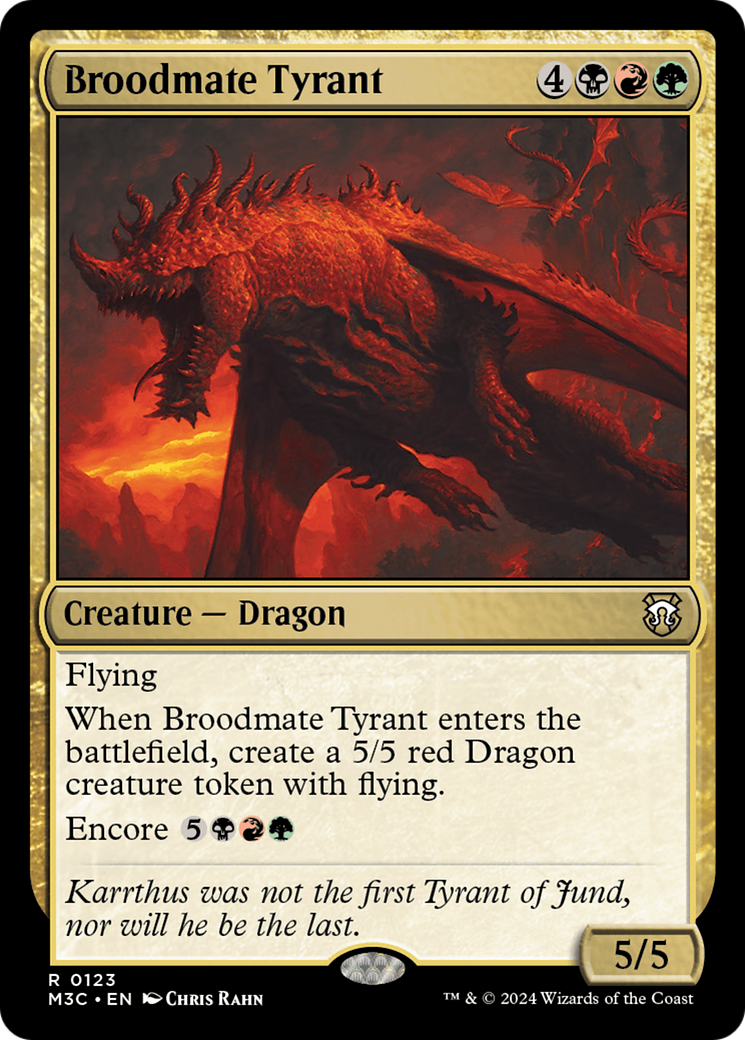 Broodmate Tyrant (Extended Art) (Ripple Foil) [Modern Horizons 3 Commander] | Yard's Games Ltd