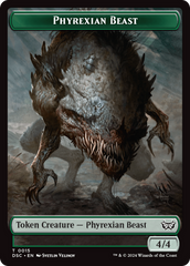 Phyrexian Beast //Manifest Double-Sided Token [Duskmourn: House of Horror Commander Tokens] | Yard's Games Ltd