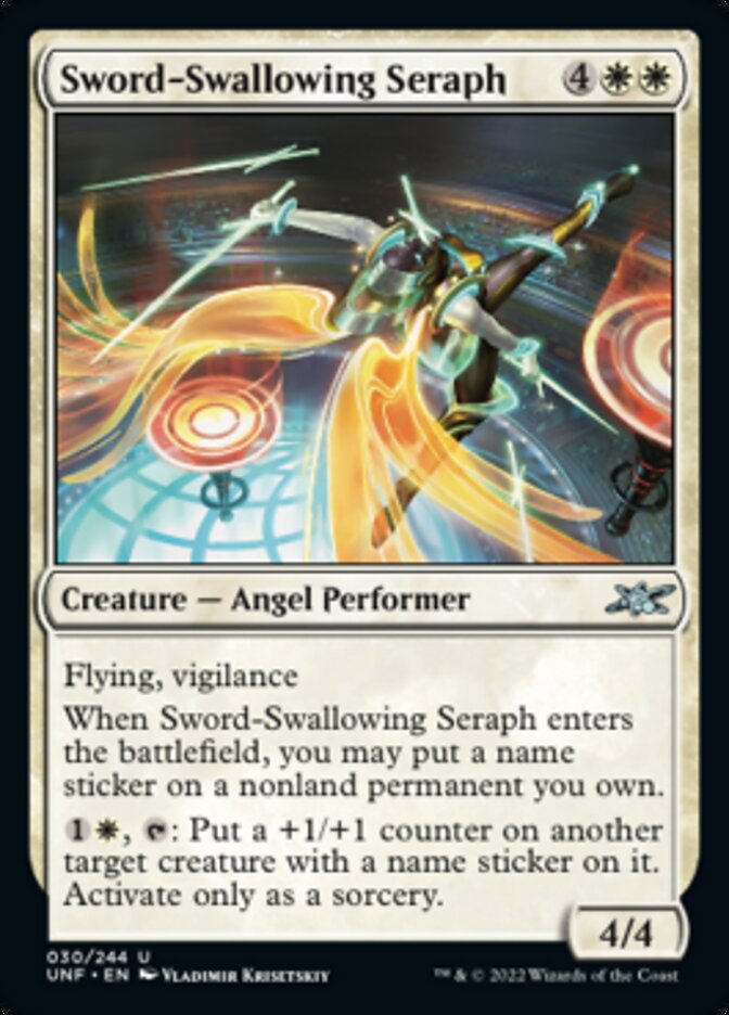 Sword-Swallowing Seraph [Unfinity] | Yard's Games Ltd