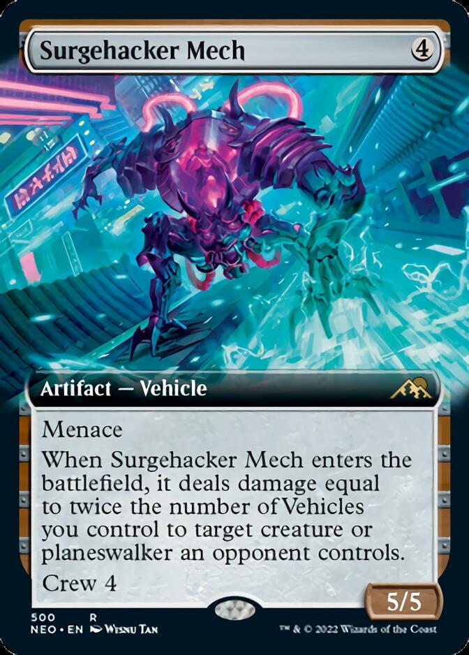 Surgehacker Mech (Extended Art) [Kamigawa: Neon Dynasty] | Yard's Games Ltd