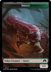 Insect (0043) (Ripple Foil) // Zombie Double-Sided Token [Modern Horizons 3 Tokens] | Yard's Games Ltd