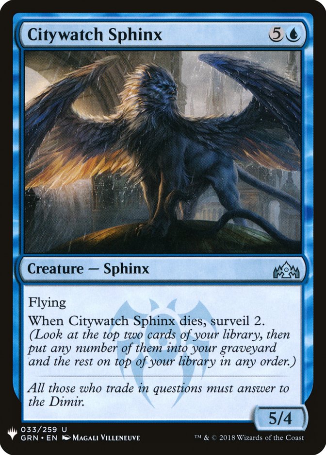 Citywatch Sphinx [Mystery Booster] | Yard's Games Ltd