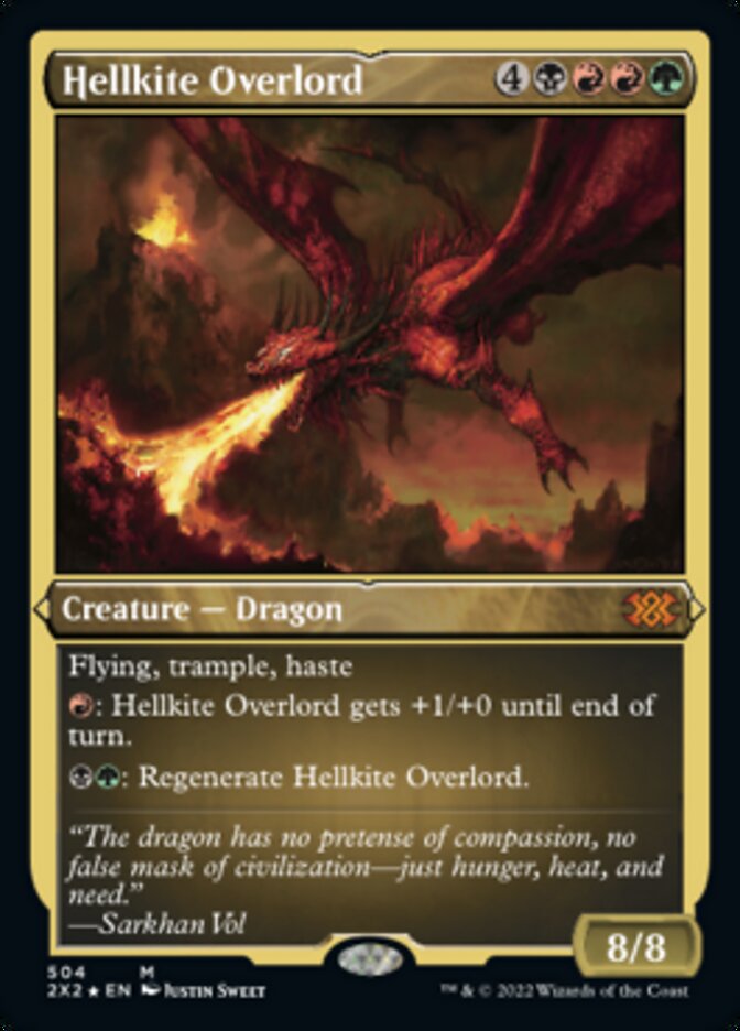 Hellkite Overlord (Foil Etched) [Double Masters 2022] | Yard's Games Ltd