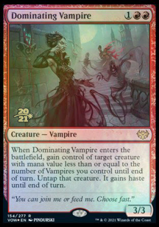 Dominating Vampire [Innistrad: Crimson Vow Prerelease Promos] | Yard's Games Ltd