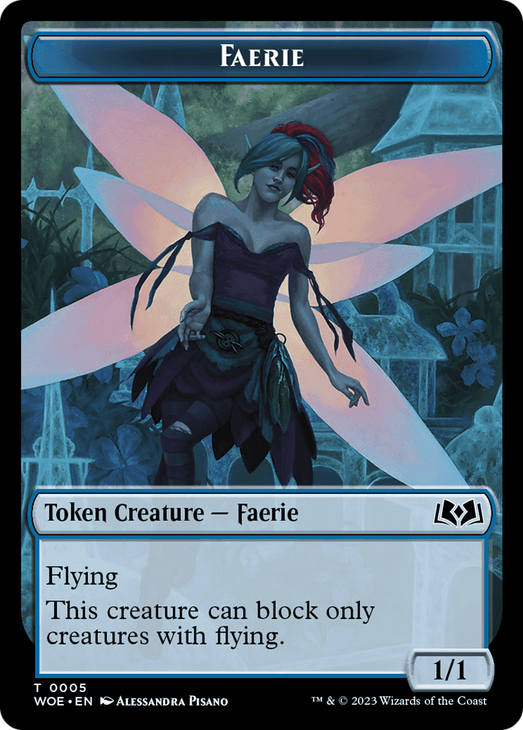 Faerie // Food (0013) Double-Sided Token [Wilds of Eldraine Tokens] | Yard's Games Ltd