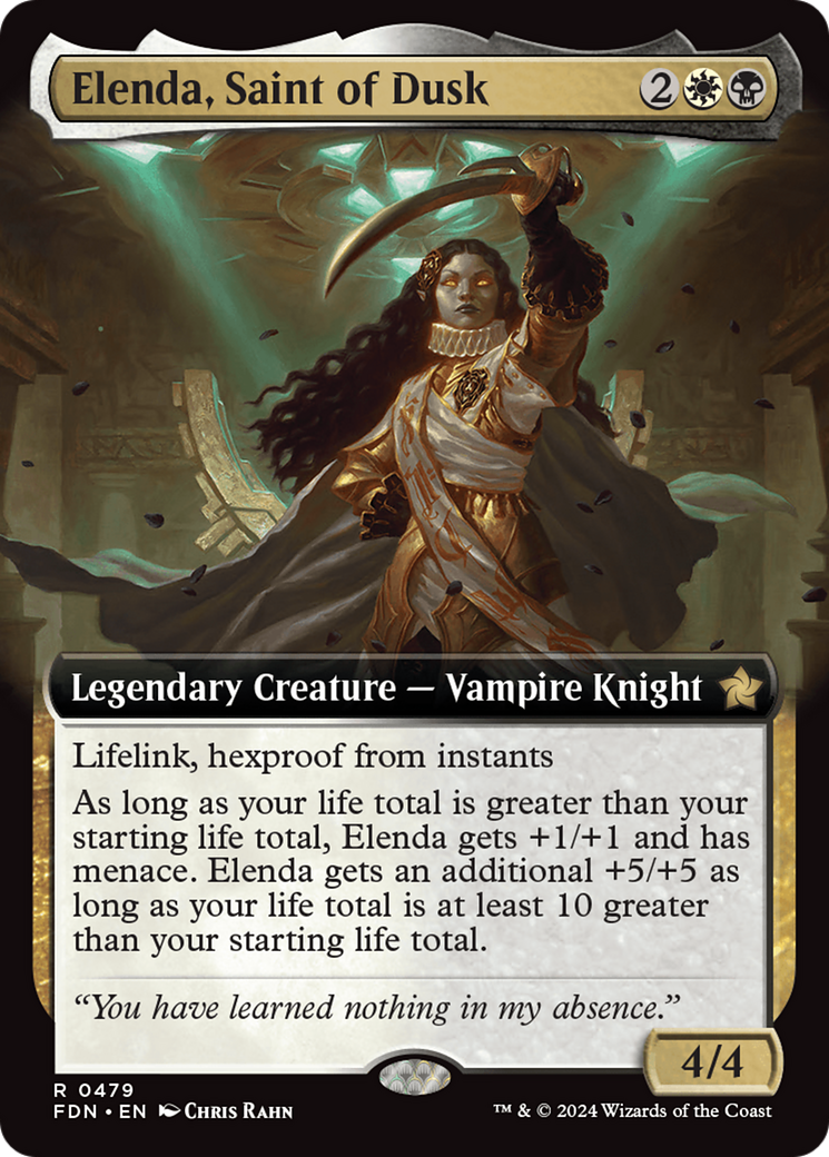 Elenda, Saint of Dusk (Extended Art) [Foundations] | Yard's Games Ltd