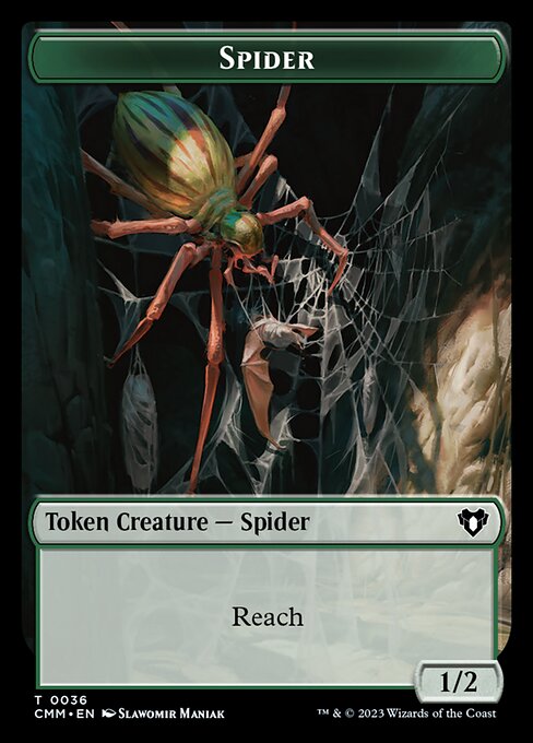 Treasure // Spider Double-Sided Token [Commander Masters Tokens] | Yard's Games Ltd