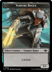 Vampire Rogue // Plot Double-Sided Token [Outlaws of Thunder Junction Tokens] | Yard's Games Ltd