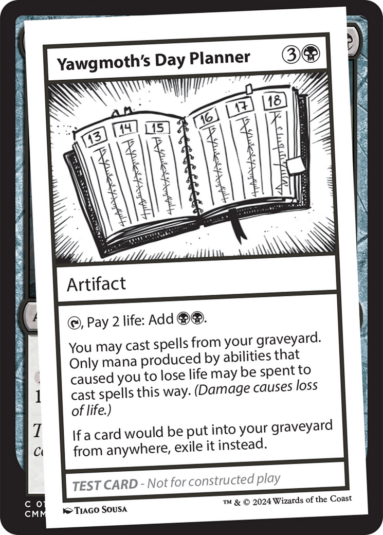 Yawgmoth's Day Planner [Mystery Booster 2 Playtest Cards] | Yard's Games Ltd