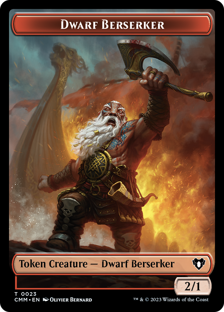 Dwarf Berserker Token [Commander Masters Tokens] | Yard's Games Ltd