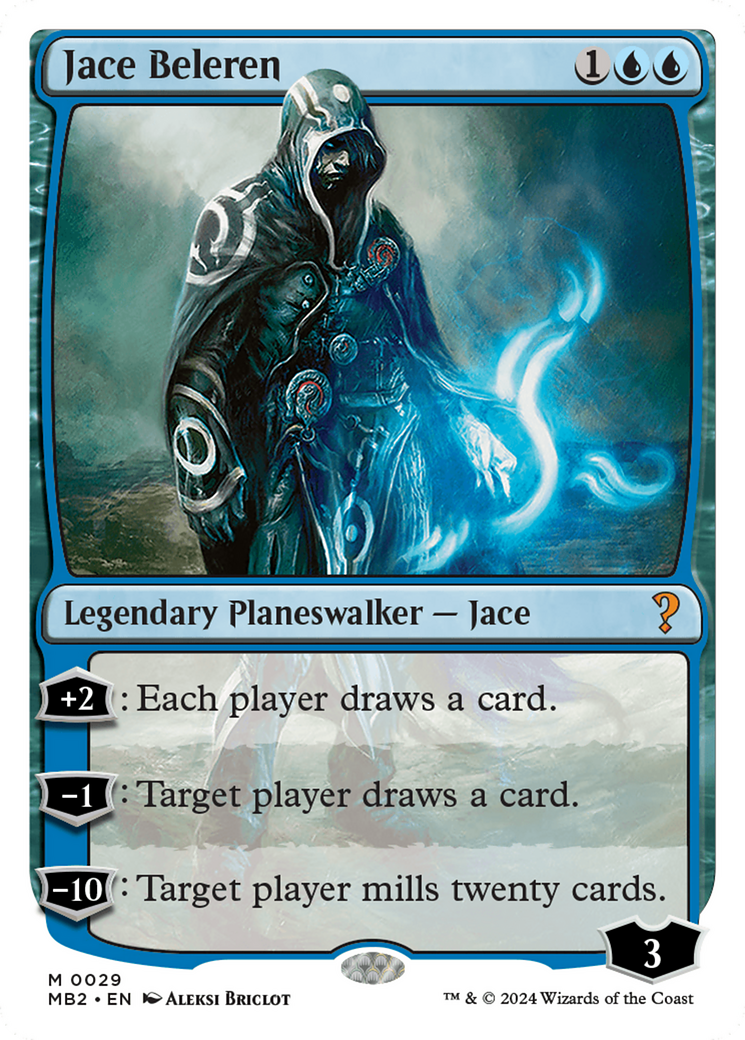 Jace Beleren (White Border) [Mystery Booster 2] | Yard's Games Ltd