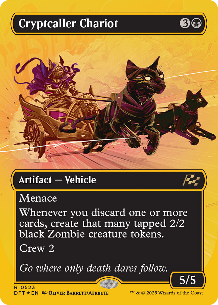 Cryptcaller Chariot (Borderless) (First-Place Foil) [Aetherdrift] | Yard's Games Ltd