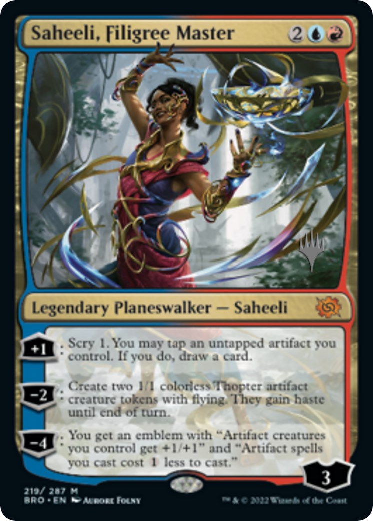 Saheeli, Filigree Master (Promo Pack) [The Brothers' War Promos] | Yard's Games Ltd