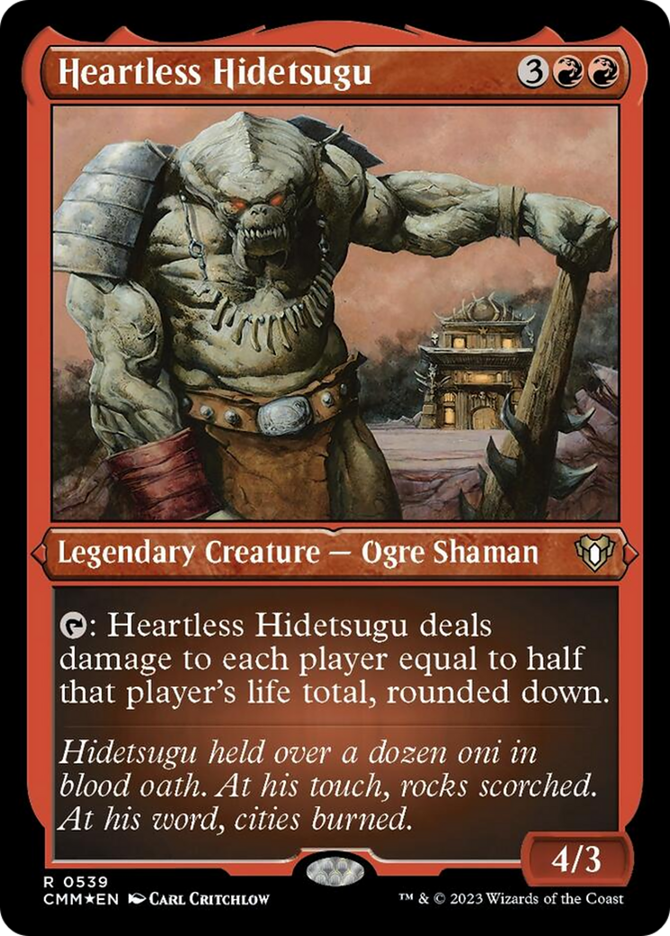 Heartless Hidetsugu (Foil Etched) [Commander Masters] | Yard's Games Ltd