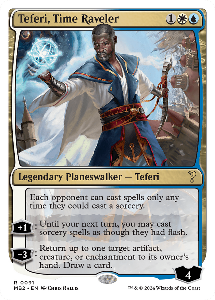 Teferi, Time Raveler (White Border) [Mystery Booster 2] | Yard's Games Ltd