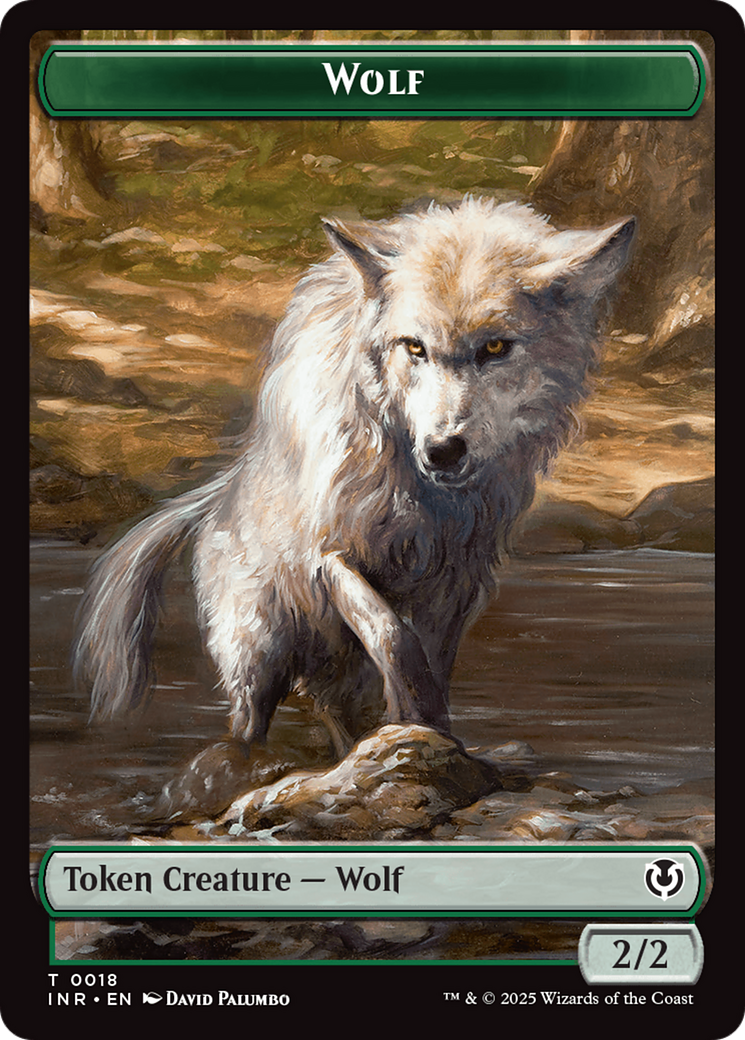 Wolf (0009) // Wolf (0018) Double-Sided Token [Innistrad Remastered Tokens] | Yard's Games Ltd