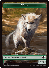 Wolf (0018) // Emblem - Arlinn, Embraces by the Moon Double-Sided Token [Innistrad Remastered Tokens] | Yard's Games Ltd