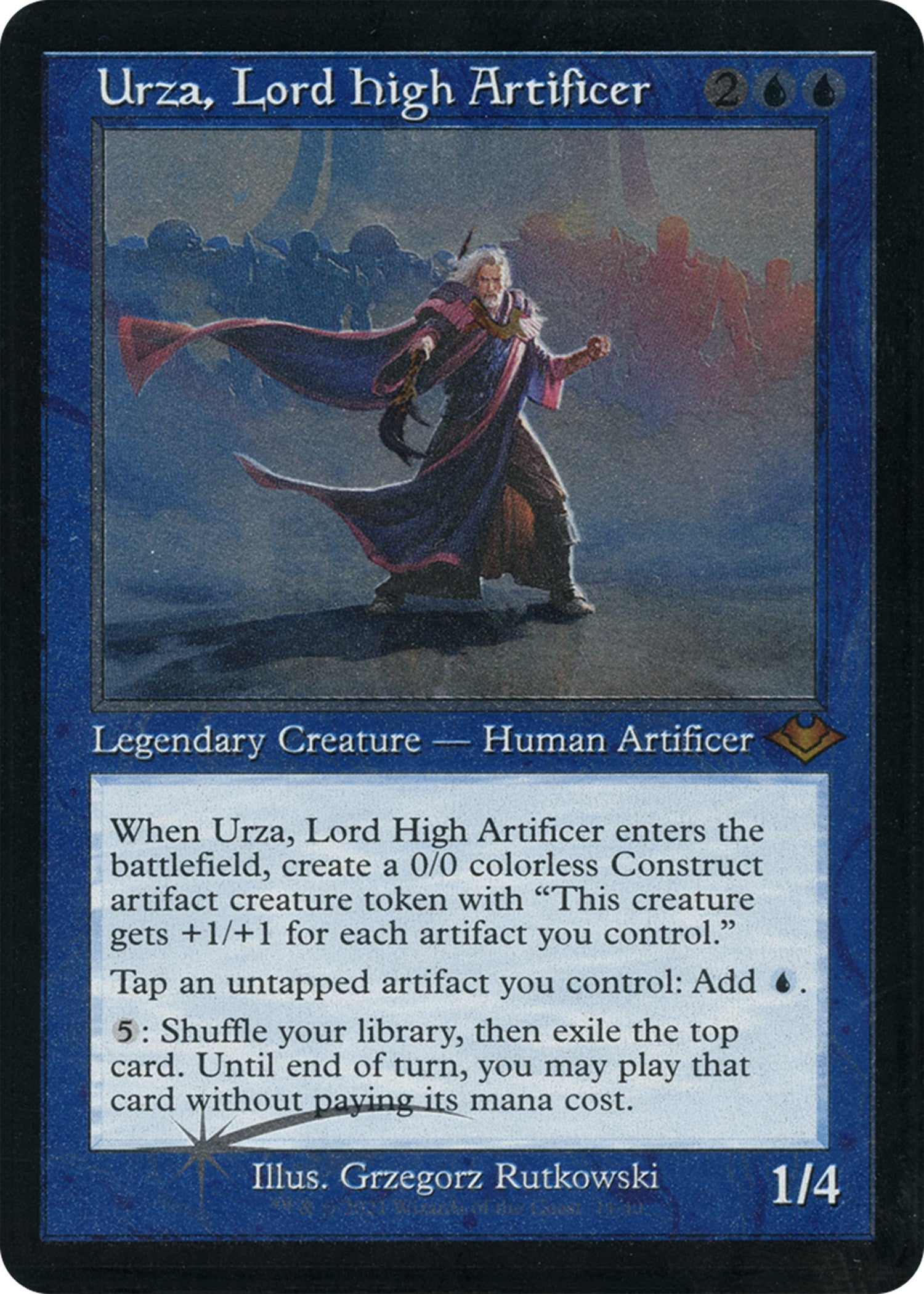 Urza, Lord High Artificer (Retro Foil Etched) [Modern Horizons] | Yard's Games Ltd