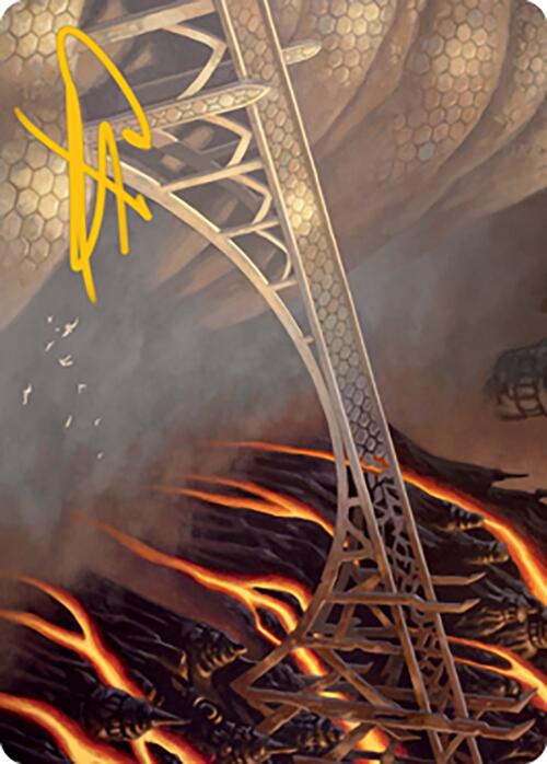 Rustvale Bridge Art Card (Gold-Stamped Signature) [Modern Horizons 2 Art Series] | Yard's Games Ltd