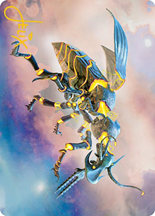 Zabaz, the Glimmerwasp Art Card (Gold-Stamped Signature) [Modern Horizons 2 Art Series] | Yard's Games Ltd