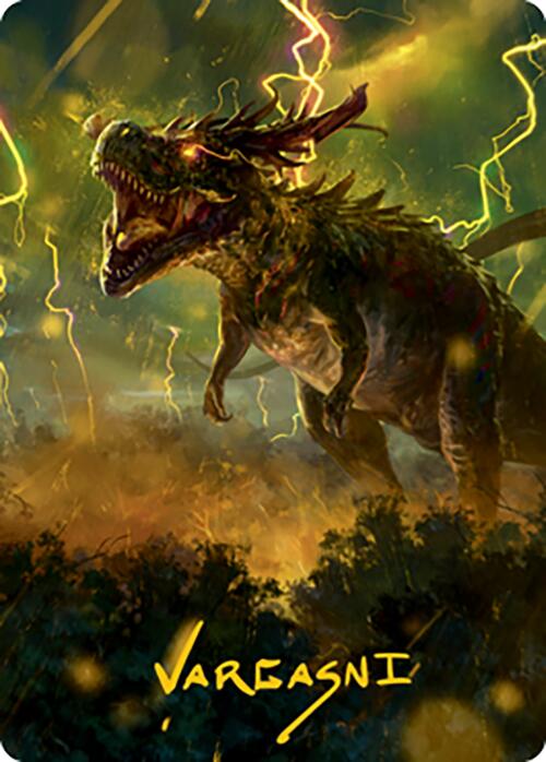 Thrasta, Tempest's Roar Art Card (42) (Gold-Stamped Signature) [Modern Horizons 2 Art Series] | Yard's Games Ltd