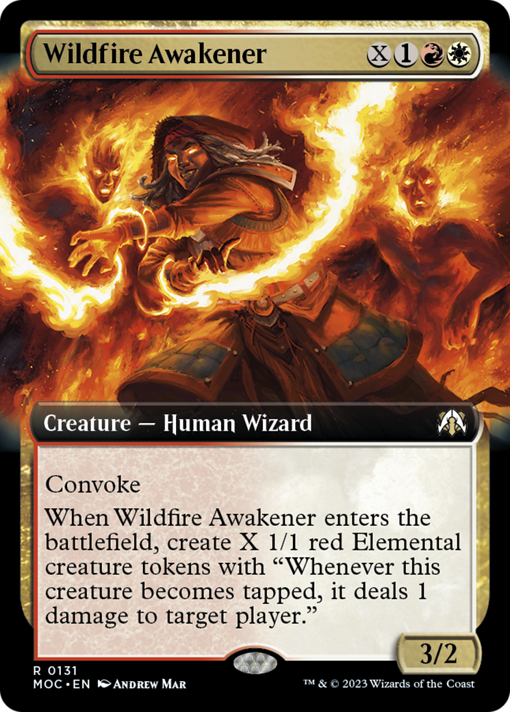 Wildfire Awakener (Extended Art) [March of the Machine Commander] | Yard's Games Ltd