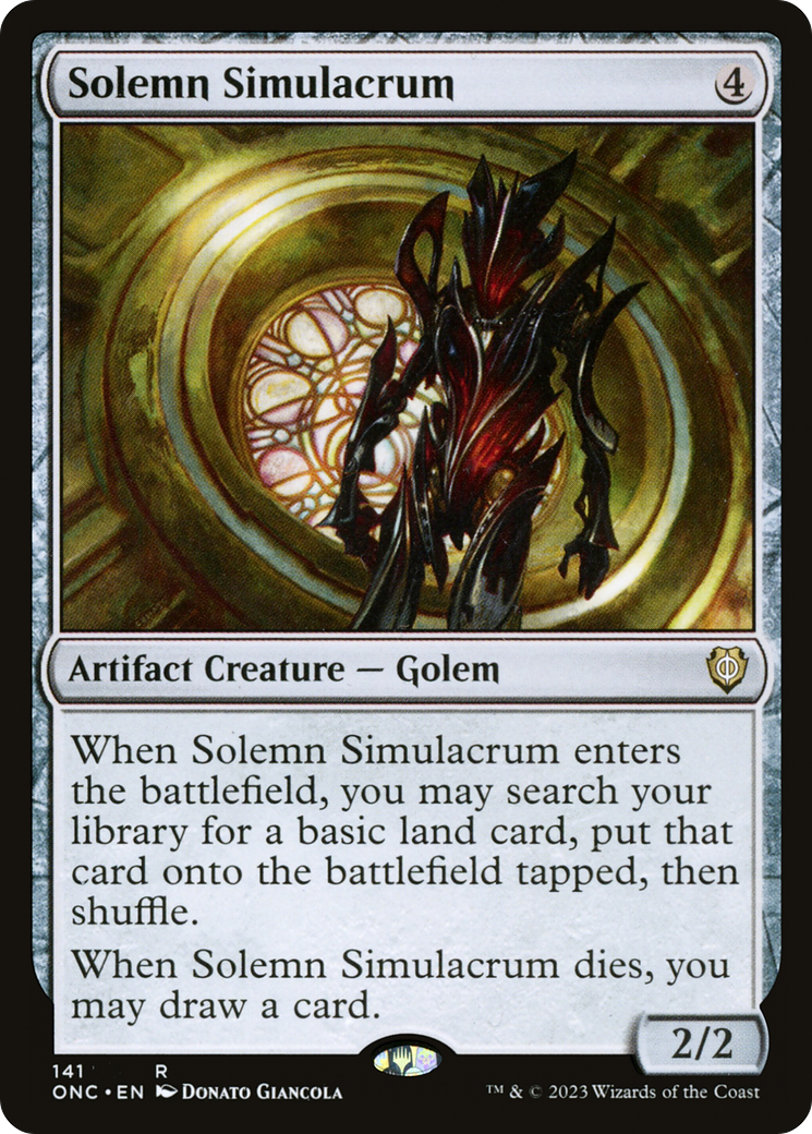 Solemn Simulacrum [Phyrexia: All Will Be One Commander] | Yard's Games Ltd