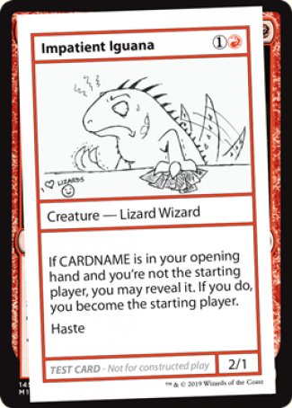 Impatient Iguana (2021 Edition) [Mystery Booster Playtest Cards] | Yard's Games Ltd