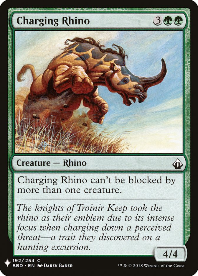 Charging Rhino [Mystery Booster] | Yard's Games Ltd