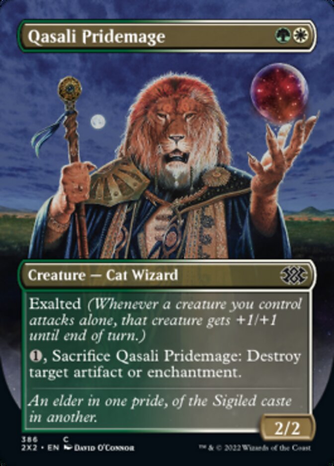 Qasali Pridemage (Borderless Alternate Art) [Double Masters 2022] | Yard's Games Ltd