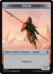 Golem (0014) // Golem (0015) Double-Sided Token [Aetherdrift Tokens] | Yard's Games Ltd