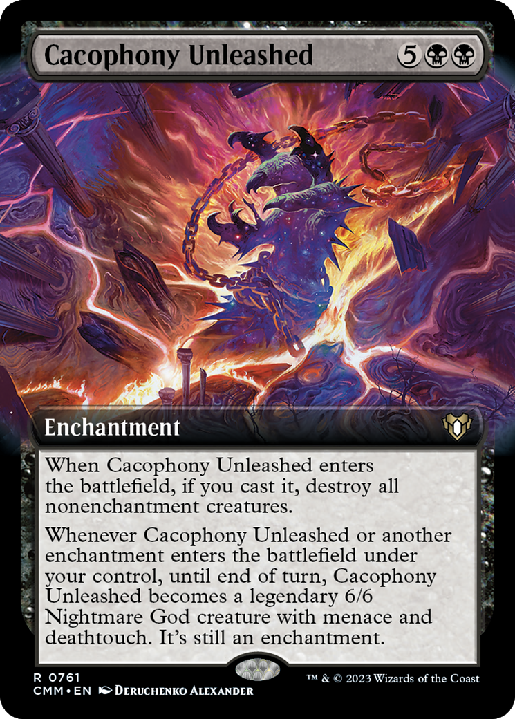 Cacophony Unleashed (Extended Art) [Commander Masters] | Yard's Games Ltd