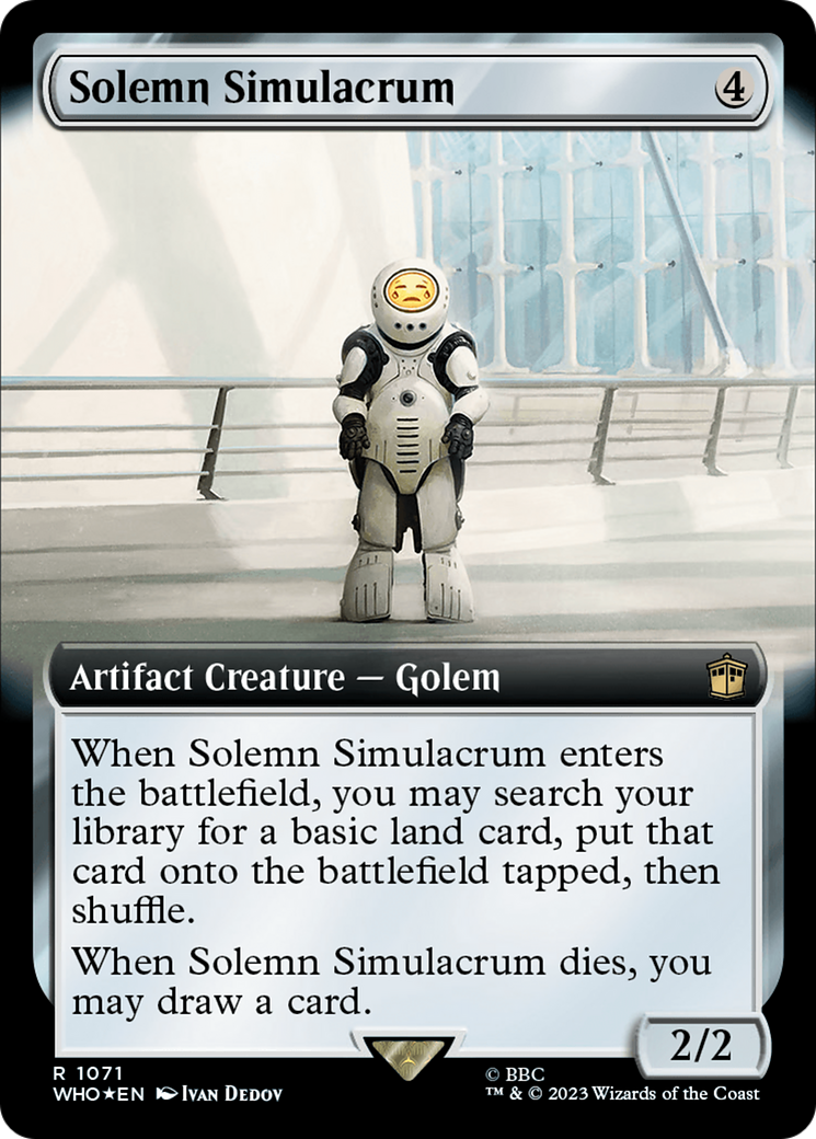 Solemn Simulacrum (Extended Art) (Surge Foil) [Doctor Who] | Yard's Games Ltd