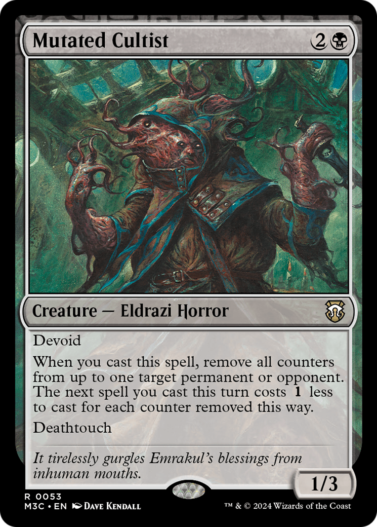 Mutated Cultist (Ripple Foil) [Modern Horizons 3 Commander] | Yard's Games Ltd