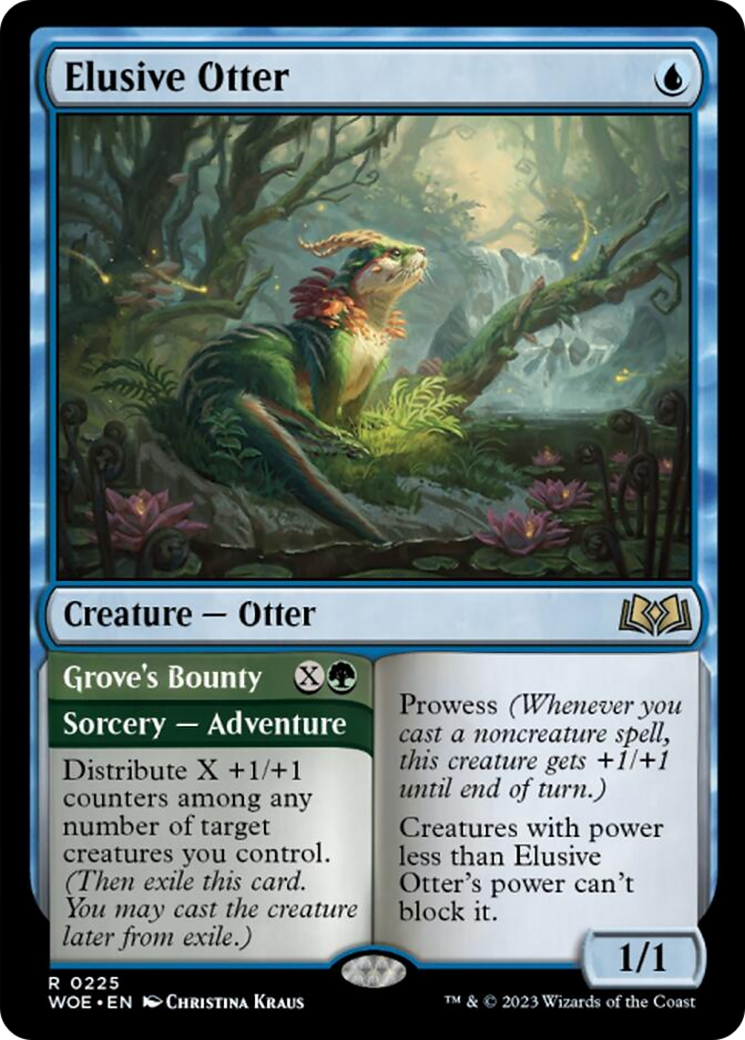 Elusive Otter // Grove's Bounty [Wilds of Eldraine] | Yard's Games Ltd