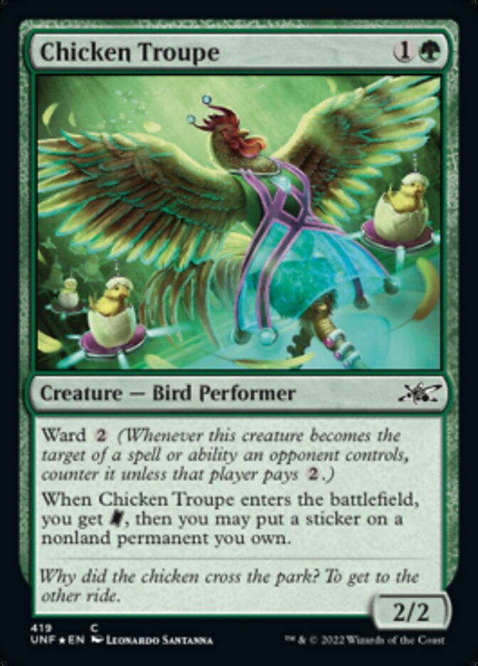 Chicken Troupe (Galaxy Foil) [Unfinity] | Yard's Games Ltd