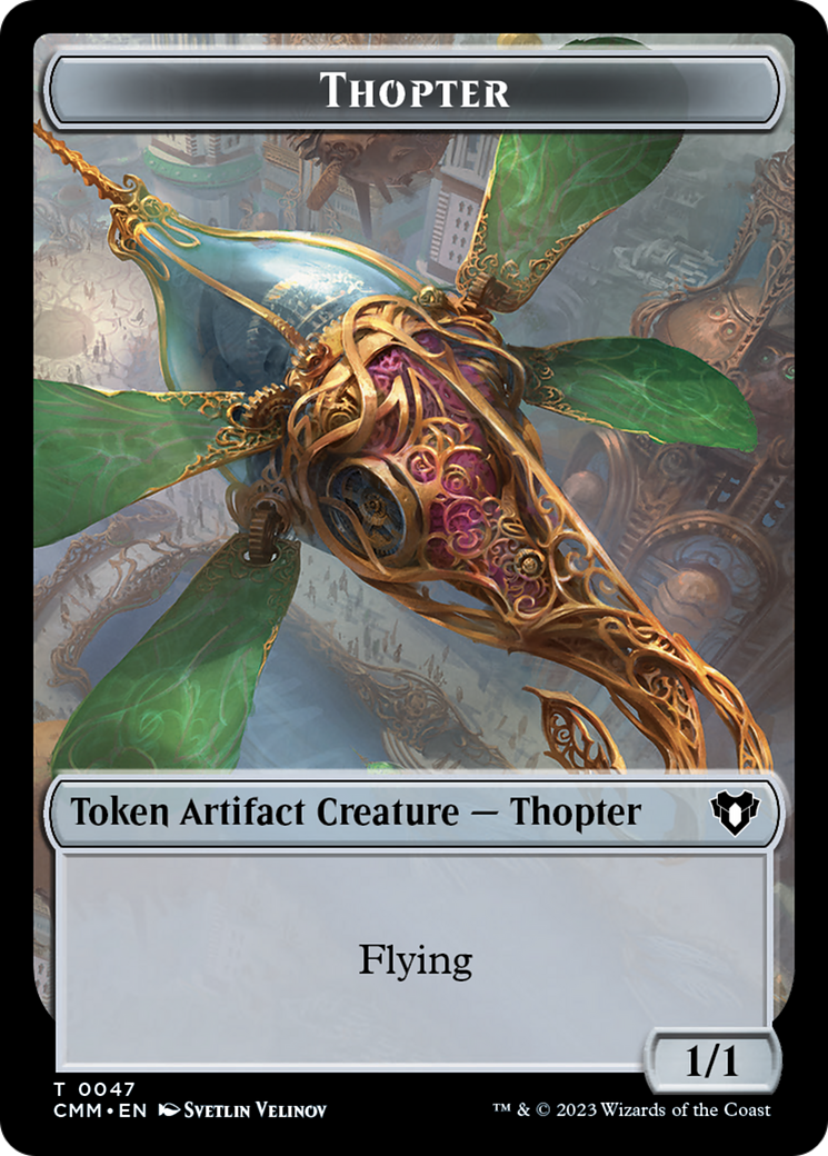 Thopter // Dragon (0020) Double-Sided Token [Commander Masters Tokens] | Yard's Games Ltd