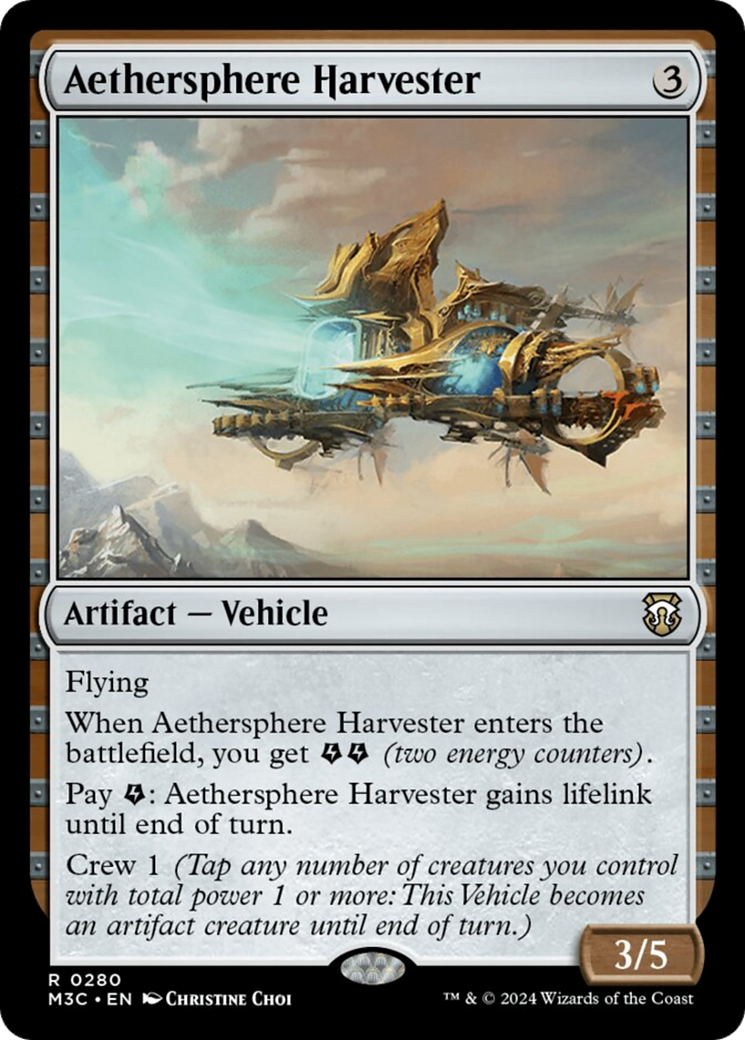 Aethersphere Harvester (Ripple Foil) [Modern Horizons 3 Commander] | Yard's Games Ltd