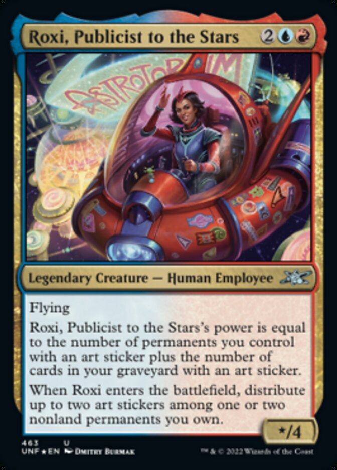 Roxi, Publicist to the Stars (Galaxy Foil) [Unfinity] | Yard's Games Ltd