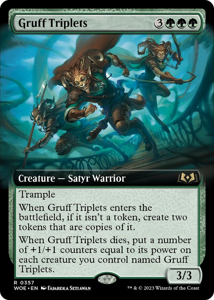 Gruff Triplets (Extended Art) [Wilds of Eldraine] | Yard's Games Ltd