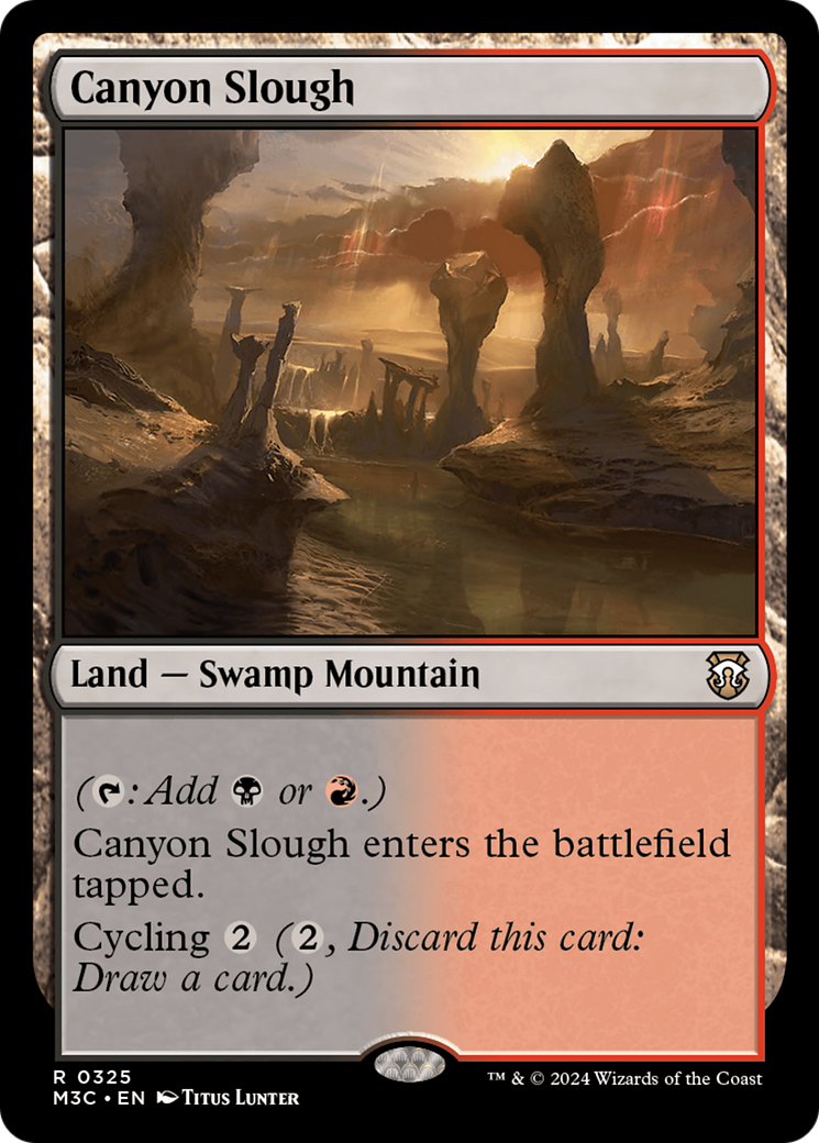 Canyon Slough (Ripple Foil) [Modern Horizons 3 Commander] | Yard's Games Ltd