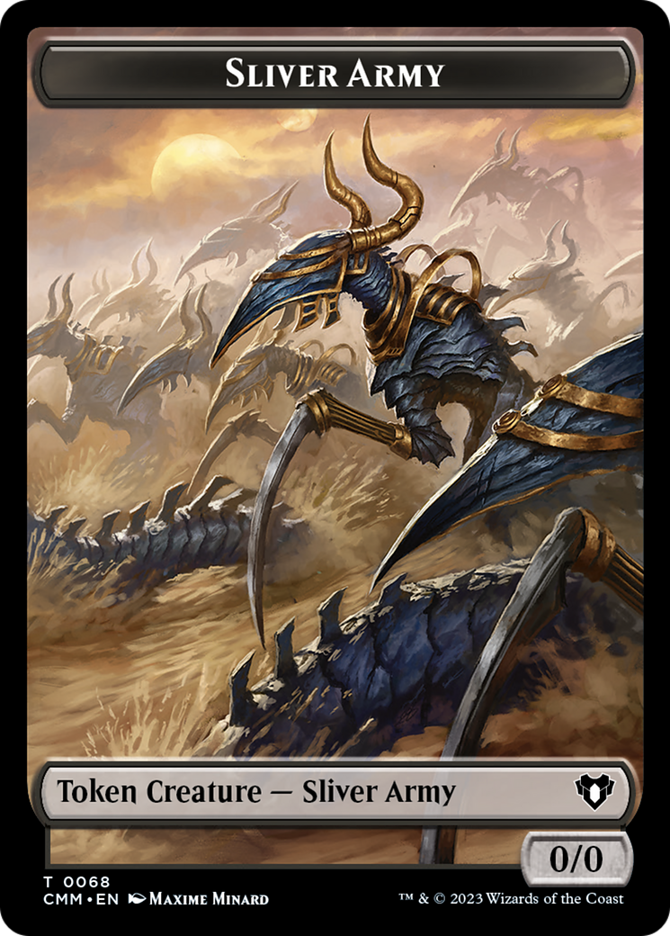 Sliver Army // Sliver Double-Sided Token [Commander Masters Tokens] | Yard's Games Ltd