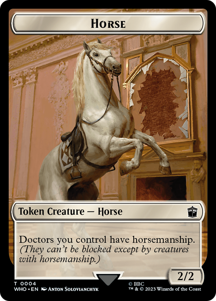 Horse // Soldier Double-Sided Token [Doctor Who Tokens] | Yard's Games Ltd