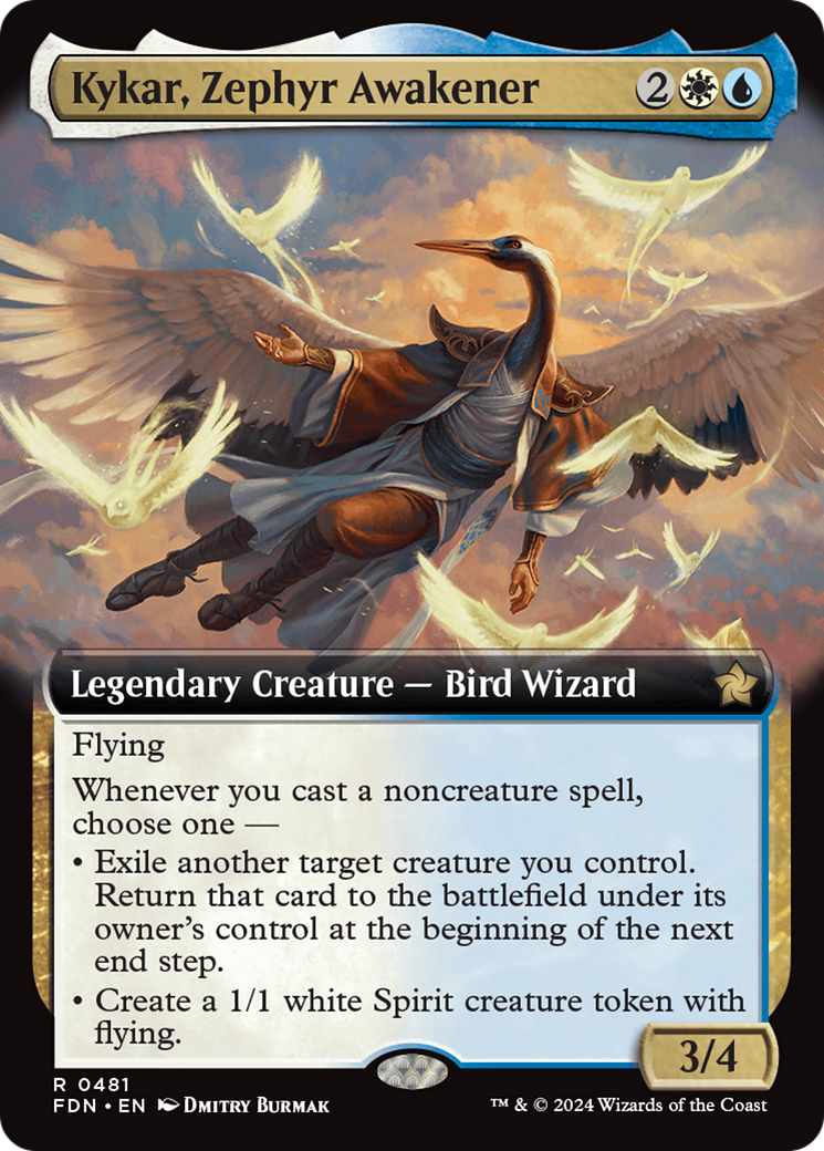 Kykar, Zephyr Awakener (Extended Art) [Foundations] | Yard's Games Ltd