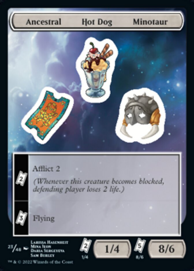 Ancestral Hot Dog Minotaur [Unfinity Stickers] | Yard's Games Ltd