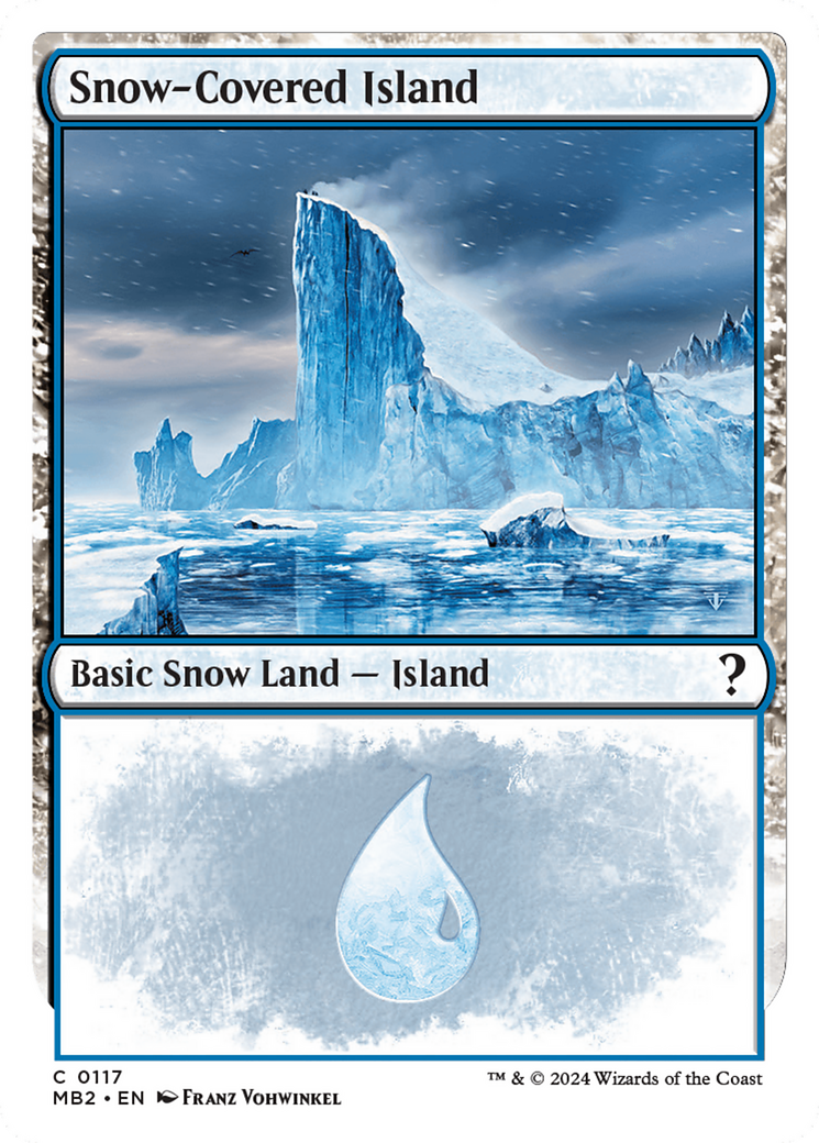 Snow-Covered Island (White Border) [Mystery Booster 2] | Yard's Games Ltd