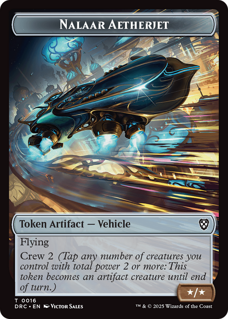 Construct // Nalaar Aetherjet Double-Sided Token [Aetherdrift Tokens] | Yard's Games Ltd