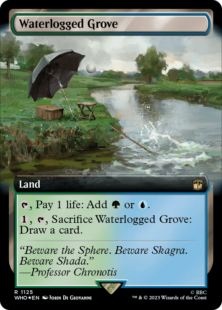 Waterlogged Grove (Extended Art) (Surge Foil) [Doctor Who] | Yard's Games Ltd