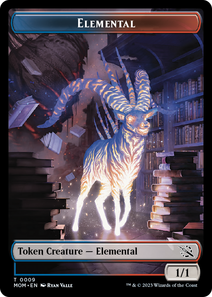 Elemental (9) // Vampire Double-Sided Token [March of the Machine Tokens] | Yard's Games Ltd